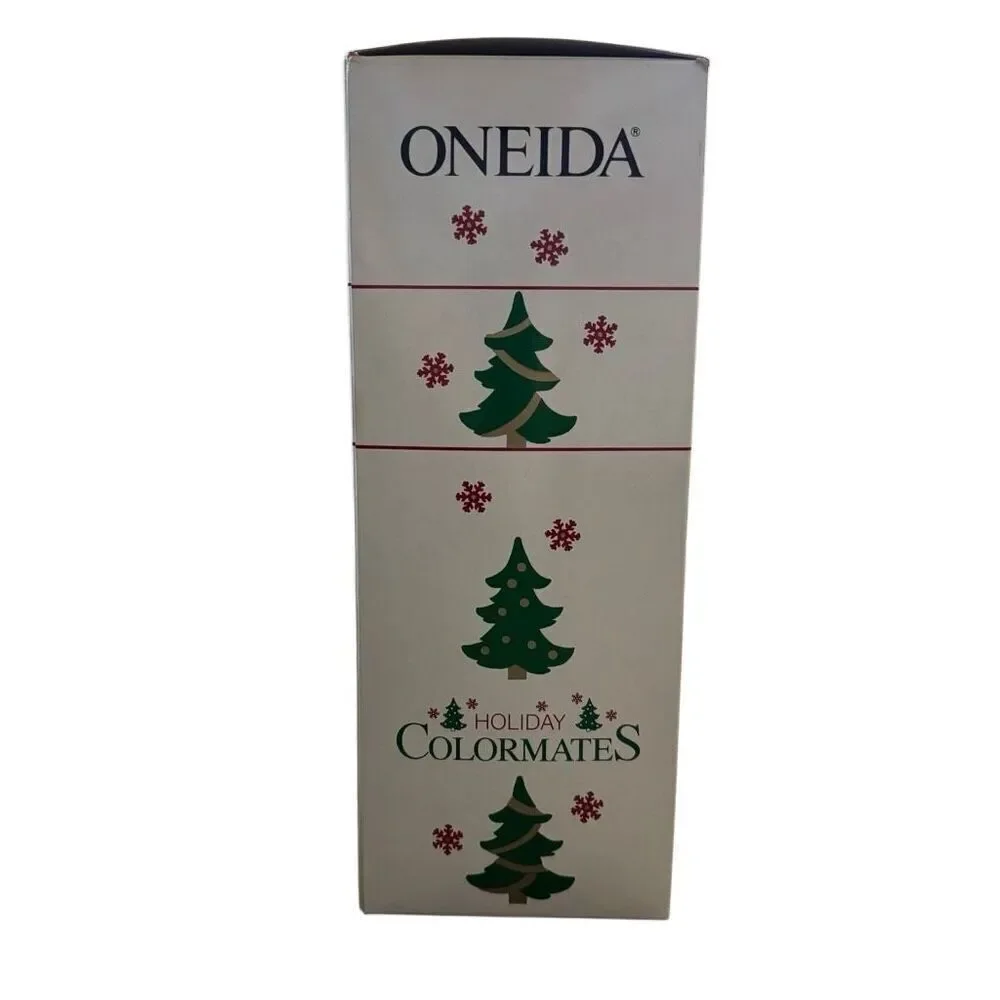 Oneida Holiday Colormates 24 Piece Set For 6 Vintage Flatware Set